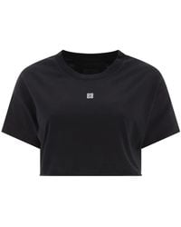 Givenchy - Cropped T-Shirt With Embroidered Logo - Lyst