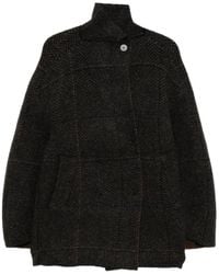 Boboutic - Herringbone-Knit Funnel-Neck Jacket - Lyst