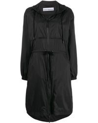 Paco Rabanne Metallic Drawstring Hooded Parka - Black