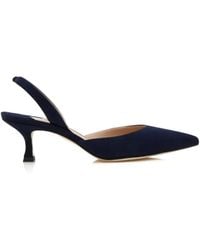 Manolo Blahnik - Pumps Carolyne Con Cinturino Posteriore 70Mm - Lyst