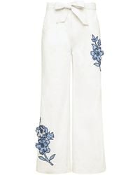 Cinq À Sept - Pantalones Mylah Con Bordado Floral - Lyst