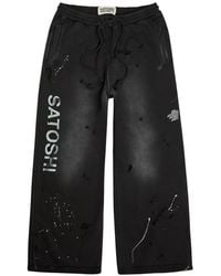 Satoshi Nakamoto - Distressed Paint-Splatter Track Pants - Lyst