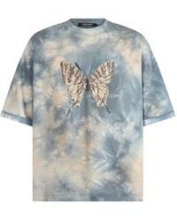 Roberto Cavalli - Tie-Dye Butterfly-Print T-Shirt - Lyst