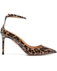 Aquazzura - Love Affair 85 Leopard Print Leather Pumps - Lyst