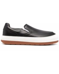 Sunnei - Panelled Slip-on Leather Sneakers - Lyst
