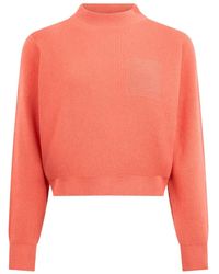 Peserico - Cropped Mock-Neck Sweater - Lyst