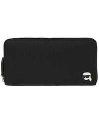 Karl Lagerfeld - Cartera granulada con cremallera - Lyst