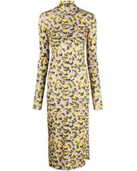 Nanushka - Midi-jurk Met Luipaardprint - Lyst