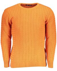 U.S. Grand - Cable-Knit Elbow-Patch Sweater - Lyst
