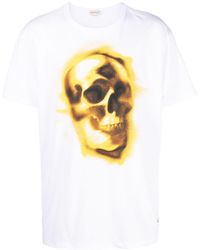 Alexander McQueen - Skull Print Cotton T-shirt - Lyst