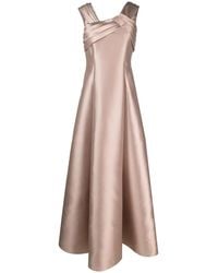 Alberta Ferretti - Off-Shoulder Satin Gown - Lyst