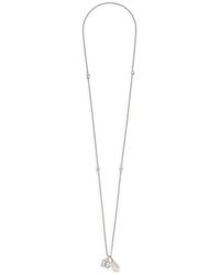 Dolce & Gabbana - Logo-Plaque Pearl-Pendant Necklace - Lyst