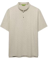 Shanghai Tang - Coin Mandarin-Collar Polo Shirt - Lyst