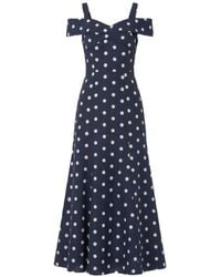 Nicholas - Ivana Polka-Dot Midi Dress - Lyst