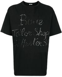 Bode - T-Shirt mit Pailletten-Logo - Lyst