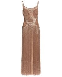 Elie Saab - Bead-Embroidered Fringed Maxi Dress - Lyst