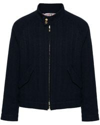 Thom Browne - Rwb-striped Tweed Bomber Jacket - Lyst