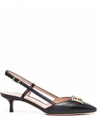 Bally - Square-toe Leather Pumps - Lyst
