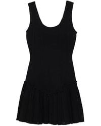 Sandro - Mini Knit Dress With Ruffle - Lyst