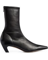 KHAITE - Arizona Leather Ankle Boots - Lyst