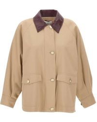 Marella - Chaqueta Con Cuello En Contraste - Lyst