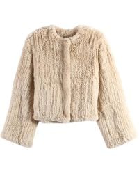 Yves Salomon - Ribbed-Knit Shearling Jacket - Lyst
