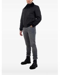 Poche Paris - Shearling-Collar Bomber Jacket - Lyst
