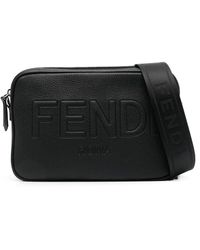 Fendi - Embossed-Logo Shoulder Bag - Lyst