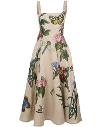 Oscar de la Renta Flared Jurk - Meerkleurig