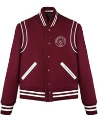 Sporty & Rich - Logo Embroidered Varsity Jacket - Lyst