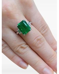 HYT Jewelry - エメラルド&ダイヤモンド リング 18kホワイトゴールド - Lyst