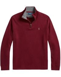 Polo Ralph Lauren - Quarter-Zip Embroidered-Logo Sweater - Lyst