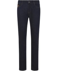 Etro - Logo-Embroidery Five-Pockets Jeans - Lyst