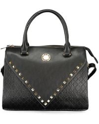 Laura Biagiotti - Studded Logo-Plaque Tote Bag - Lyst