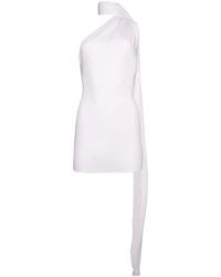 Alex Perry - One-shoulder Wrap-scarf Minidress - Lyst