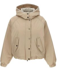 Brunello Cucinelli - Chaqueta bómber con cremallera - Lyst