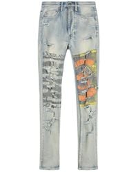 Ksubi - Distressed Printed Jeans - Lyst