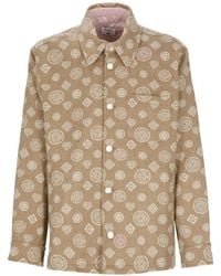 CASABLANCA - Monogram Wool Shirt Jacket - Lyst