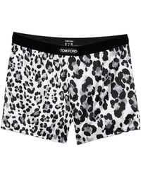Tom Ford - Leopard-Print Silk-Blend Boxers - Lyst