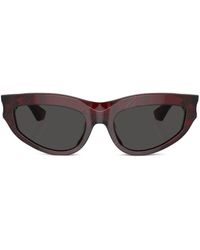 Burberry - Karierte Sonnenbrille mit Cat-Eye-Gestell - Lyst