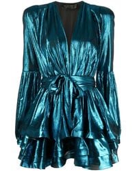 Bronx and Banco - Ruffle-Detailing V-Neck Dress - Lyst