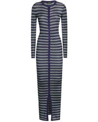 Dolce & Gabbana - Striped Knitted Maxi Dress - Lyst