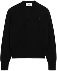 Ami Paris - Ami De Coeur Wollen Trui Met Ronde Hals - Lyst