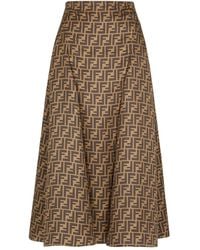 Fendi - Rok Met Ff-Print - Lyst