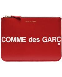 Comme des Garçons - Sa8100hl Huge Logo Zip Pouch Red - Lyst
