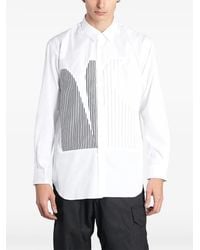 Comme des Garçons - Stripe-Panelled Cotton Shirt - Lyst