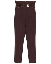 Elisabetta Franchi - Buckle-Detail Trousers - Lyst