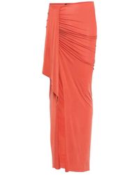 Balmain - Draped-Detail Slit Maxi Skirt - Lyst