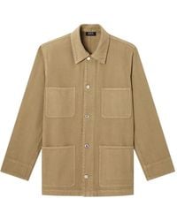 A.P.C. - Veste Boutonnée À Détail De Poche - Lyst