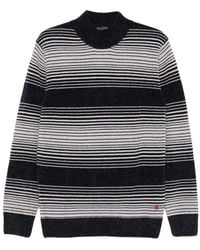 Liu Jo - Striped Mock-Neck Sweater - Lyst
